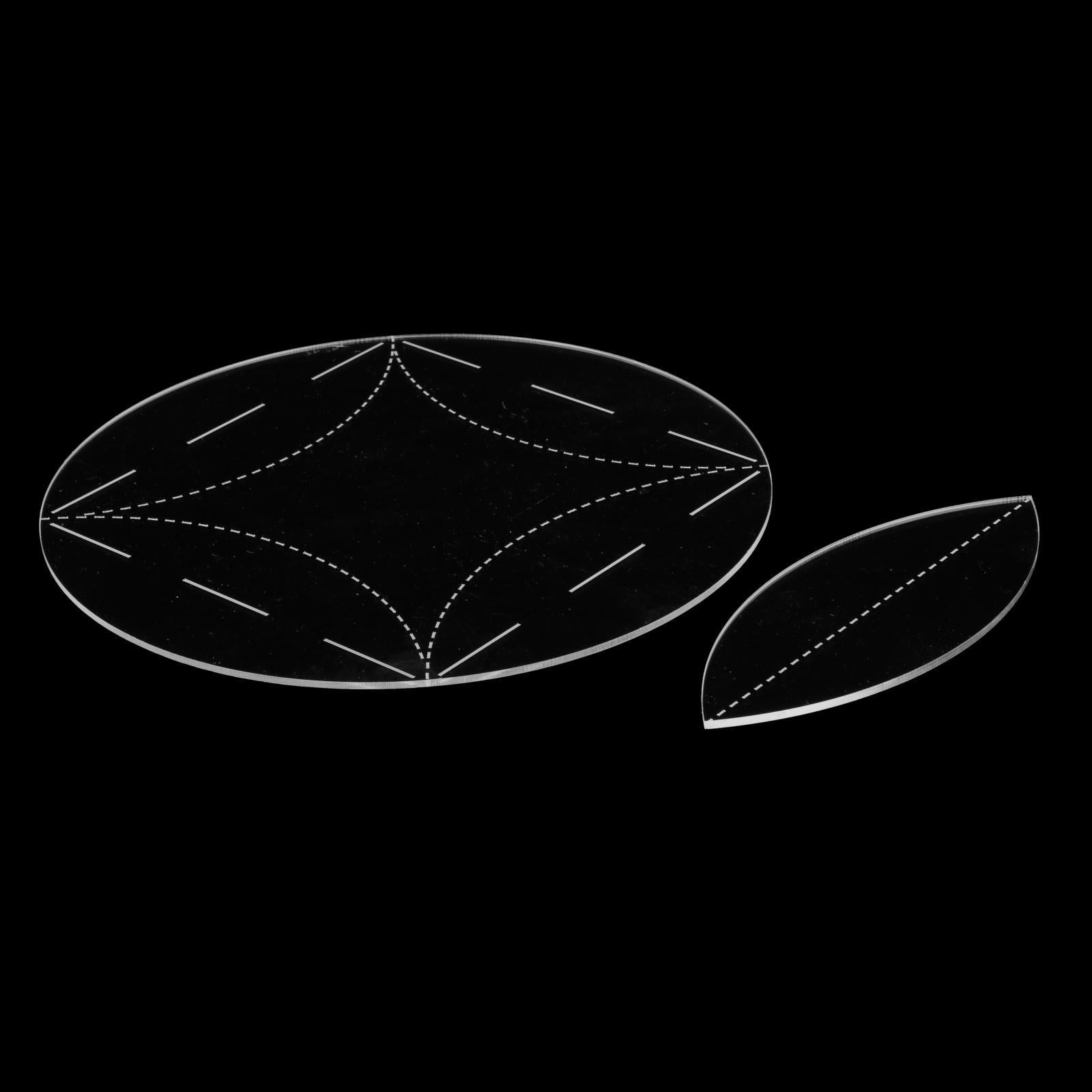 Transparent Quilting Template Reusable for Cutting Patterns Sewing Tool 8inch