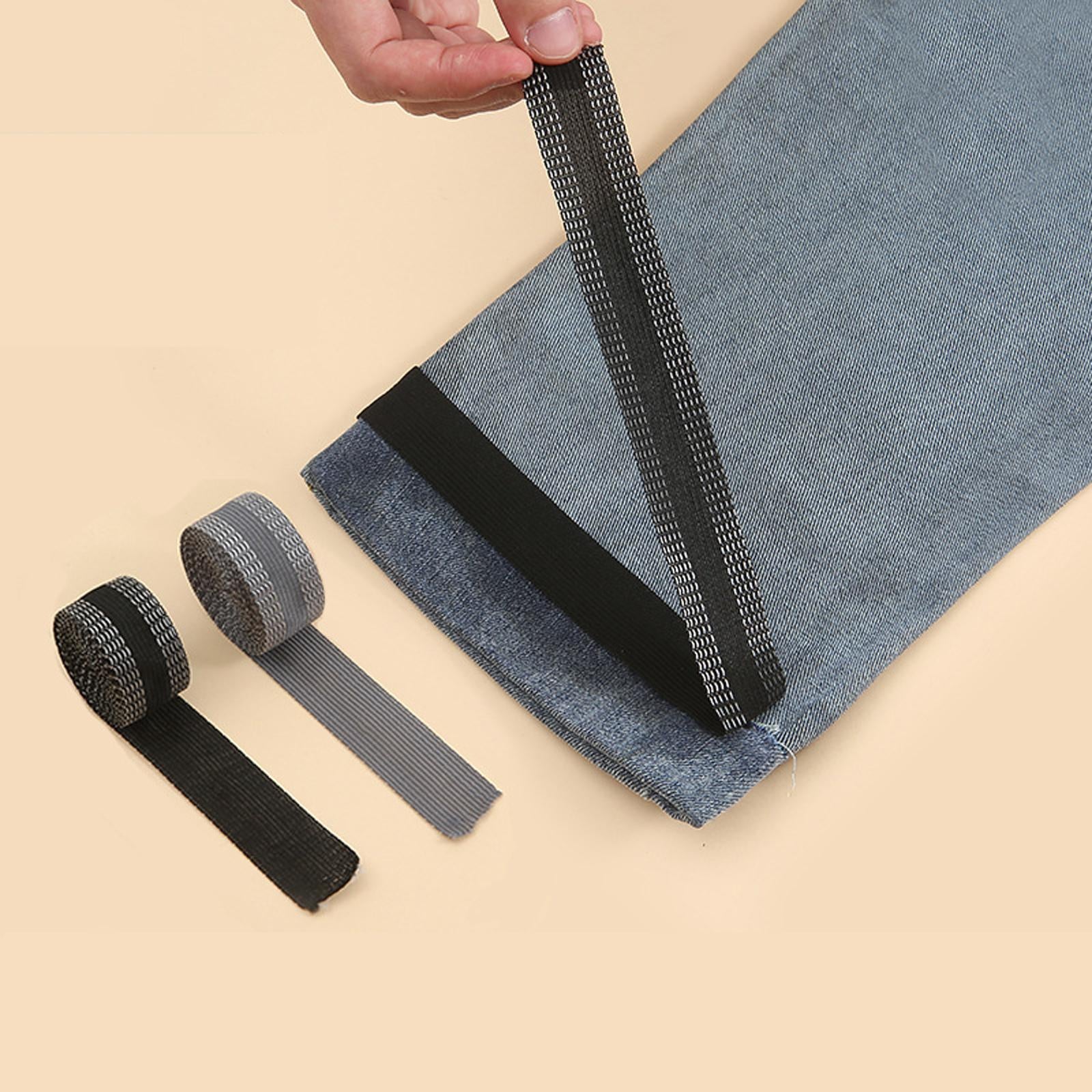 Pants Edge Shorten Hem Tape Hemming Tape Sewing for Suit Pants Skirts Jeans Black