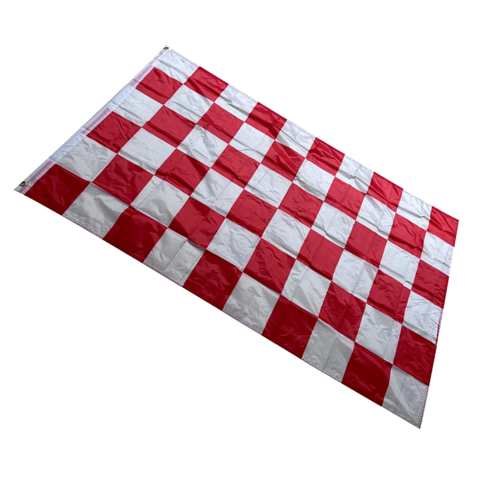Red and White Check Flag Checkered Flags for Decorating Home Party