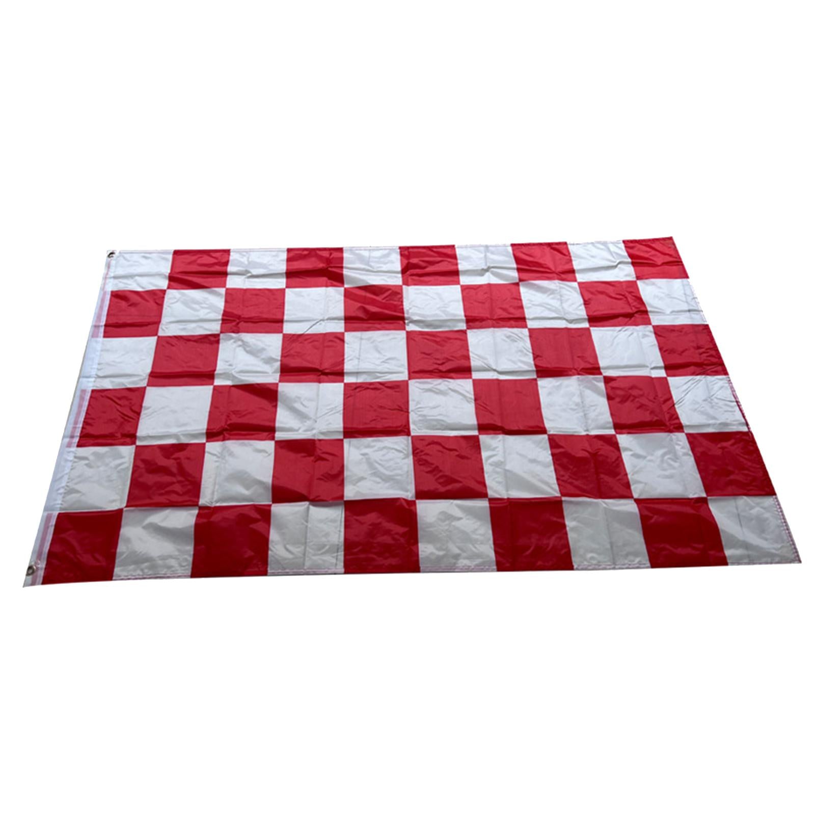 Red and White Check Flag Checkered Flags for Decorating Home Party