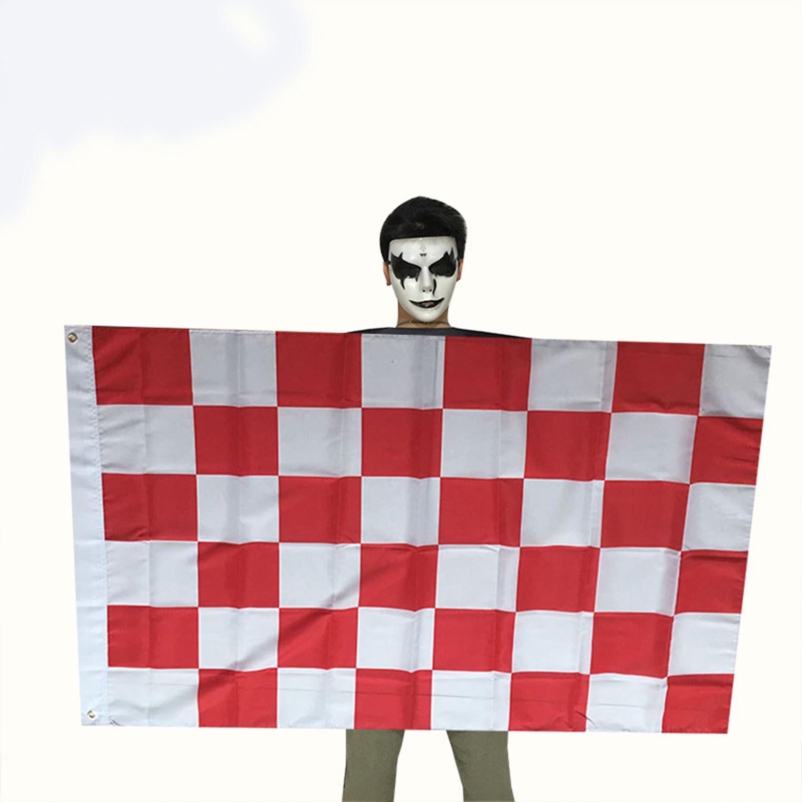 Red and White Check Flag Checkered Flags for Decorating Home Party