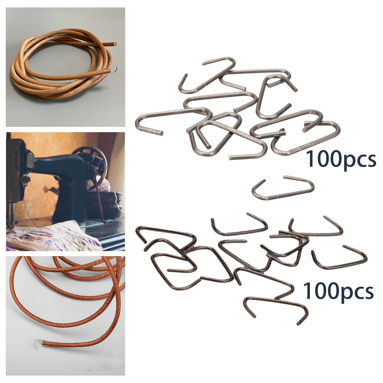 100 Pack Belt Hooks Easy to Install Treadle Accessories for Singer Jones Thick