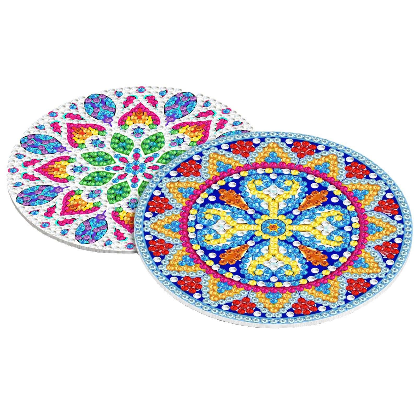 8 Pieces Diamond Painting Coasters DIY with Holder Kit for Adults Gift DIY