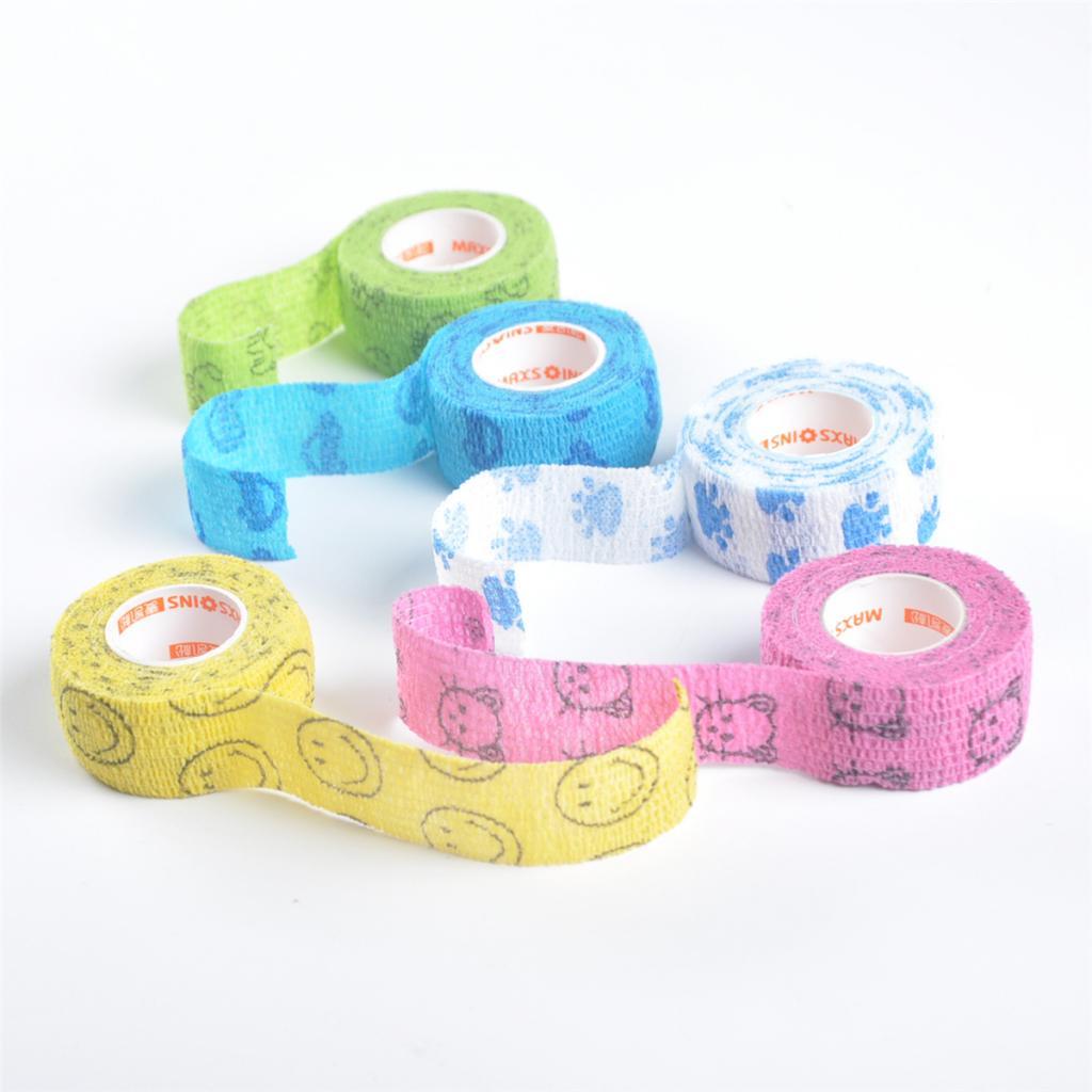 Elastic Non Woven Self Adhesive Cohesive Wrap Bandage Tape 1 Inch White