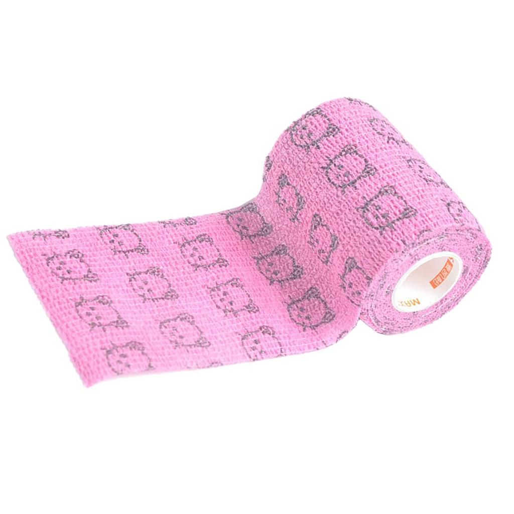 Elastic Non Woven Self Adhesive Cohesive Wrap Bandage Tape 3 Inch Pink