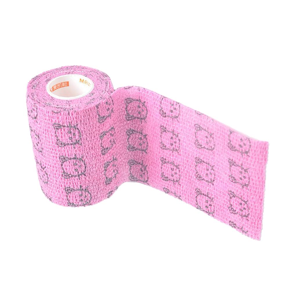 Elastic Non Woven Self Adhesive Cohesive Wrap Bandage Tape 3 Inch Pink