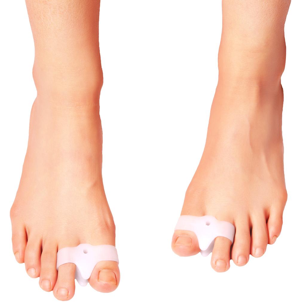 2 Pairs Toe Separators Gel Bunion Corrector Spreader Straightener Spacer