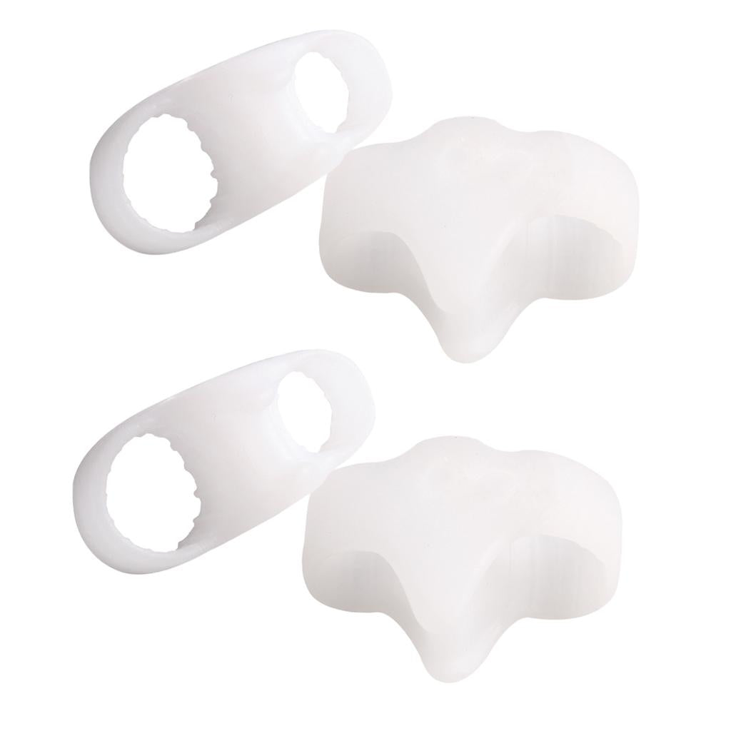 2 Pairs Toe Separators Gel Bunion Corrector Spreader Straightener Spacer