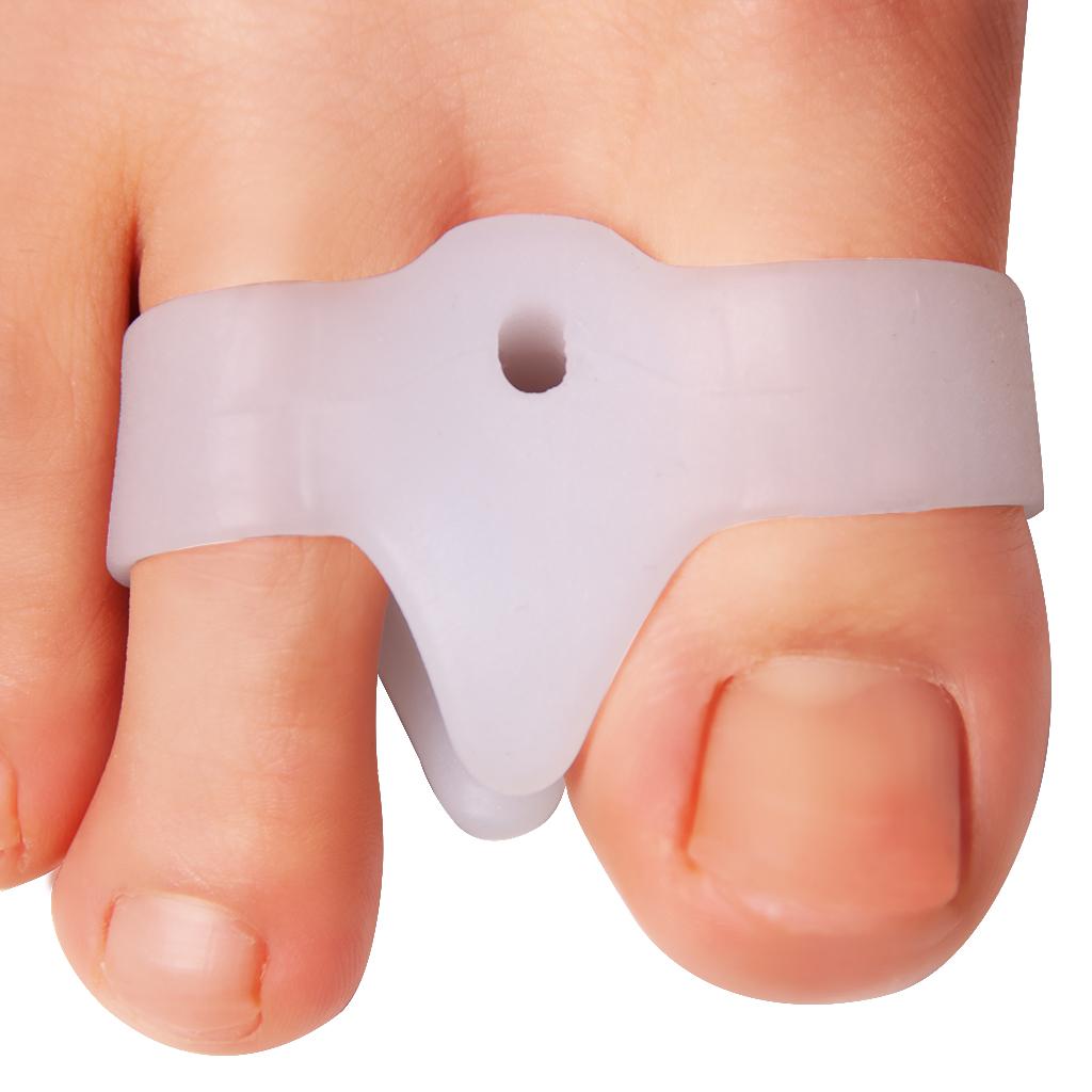 2 Pairs Toe Separators Gel Bunion Corrector Spreader Straightener Spacer