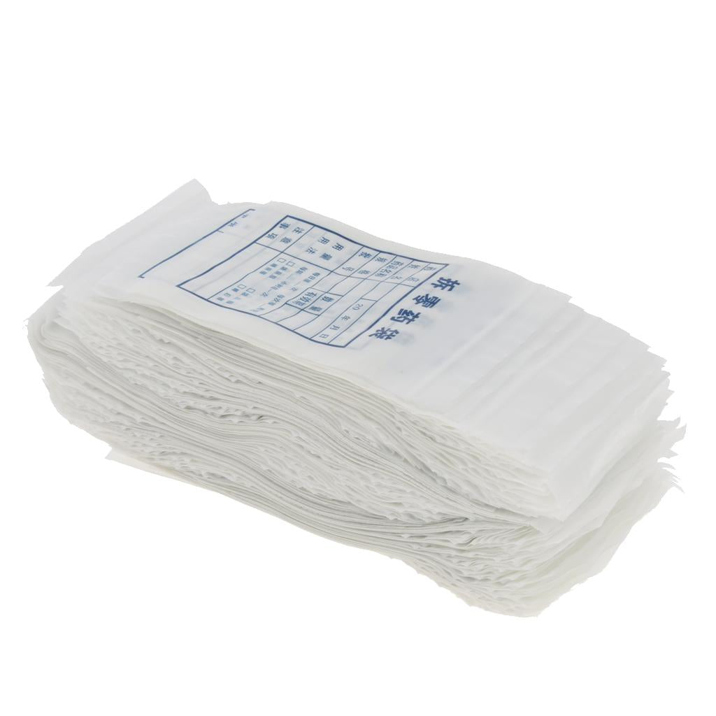 100 Pieces Reclosable Small Pill Storage Container Bag For Medicine Write On