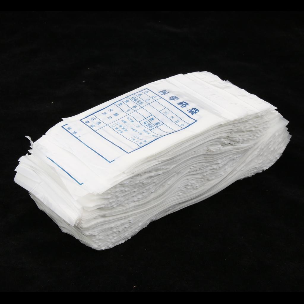 100 Pieces Reclosable Small Pill Storage Container Bag For Medicine Write On