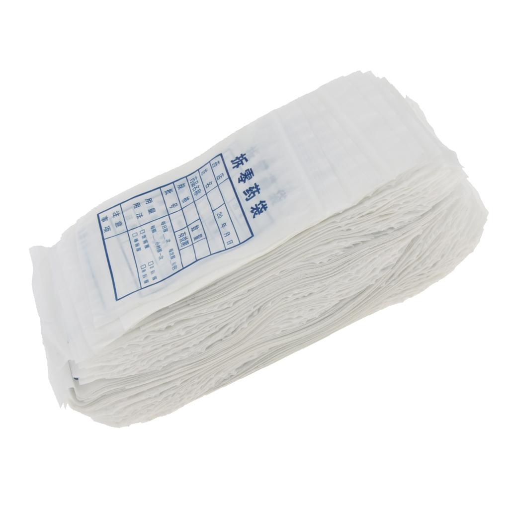100 Pieces Reclosable Small Pill Storage Container Bag For Medicine Write On