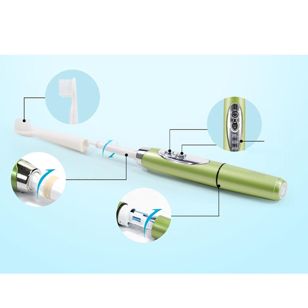 Adults Electric Soft Toothbrush Oral Care Toothbrush + 2 Brush Head Pink