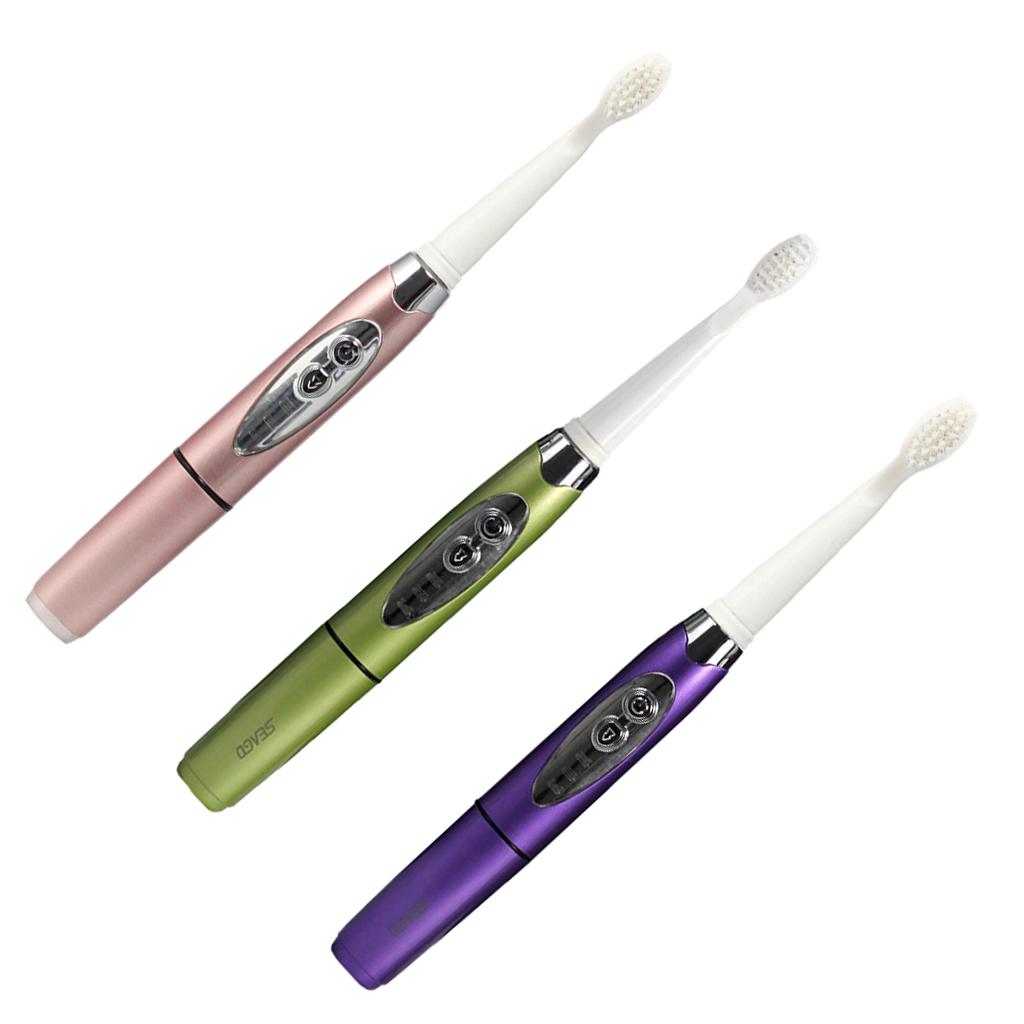 Adults Electric Soft Toothbrush Oral Care Toothbrush + 2 Brush Head Pink