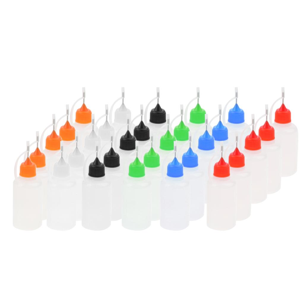 30 Pieces 10/15/30ml Needle Tip Bottles Dropper Applicator for Liquid 30ml