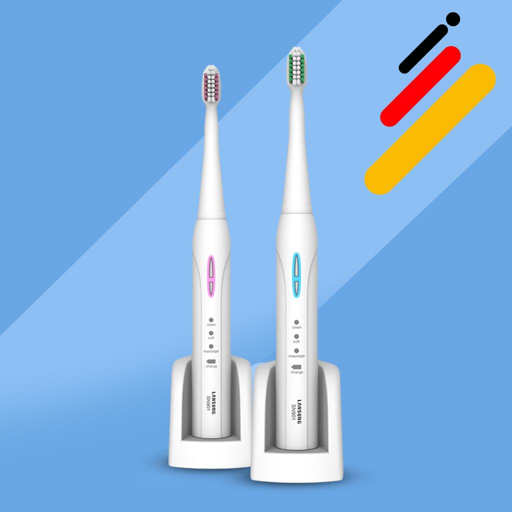 Adults Electric Soft Toothbrush Oral Care Toothbrush + 3 Brush Head Pink