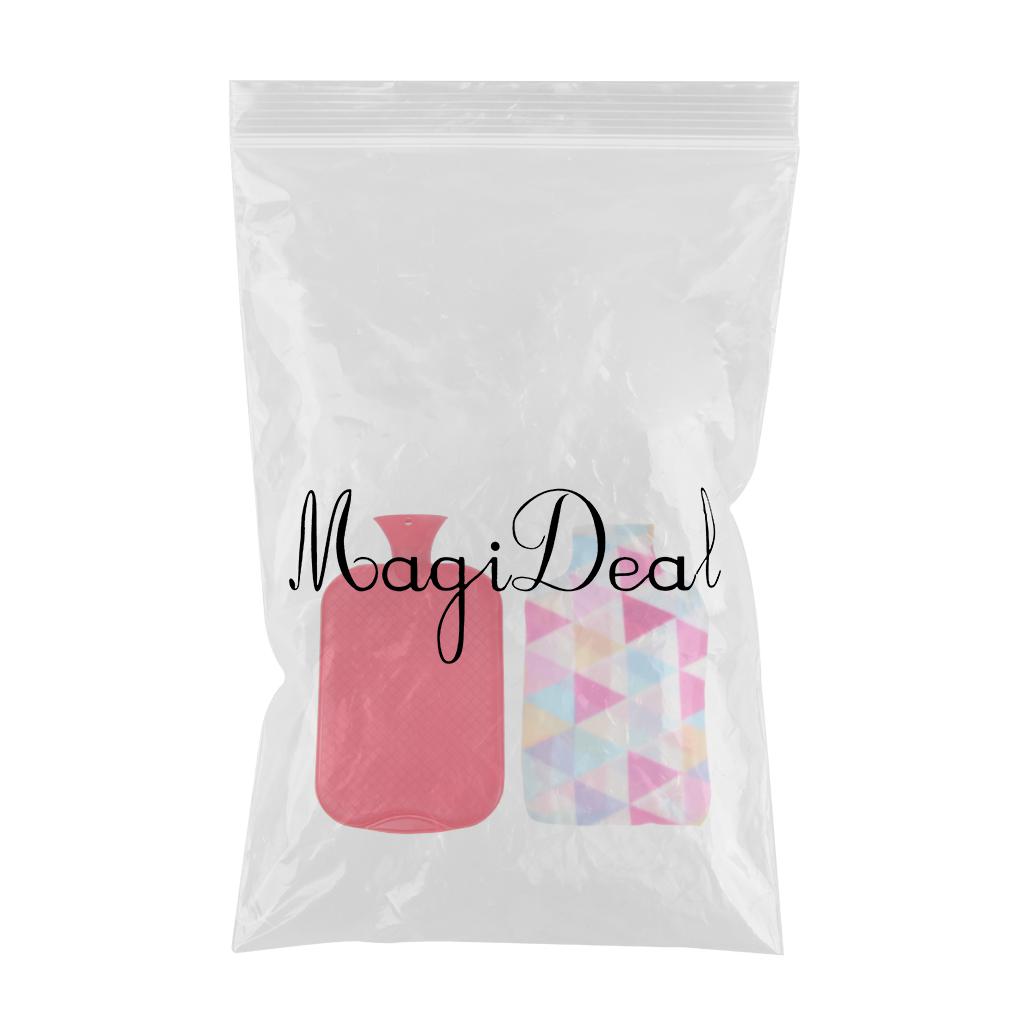 3L Large Hot Heat Warm Water Bottle Thicker Warming Bag with Cover Red