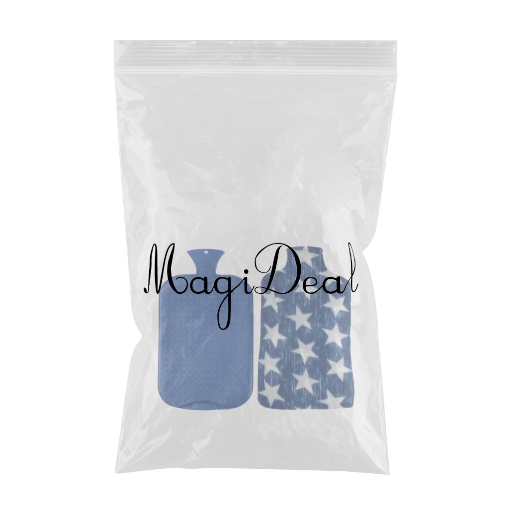 3L Large Hot Heat Warm Water Bottle Thicker Warming Bag with Cover Blue
