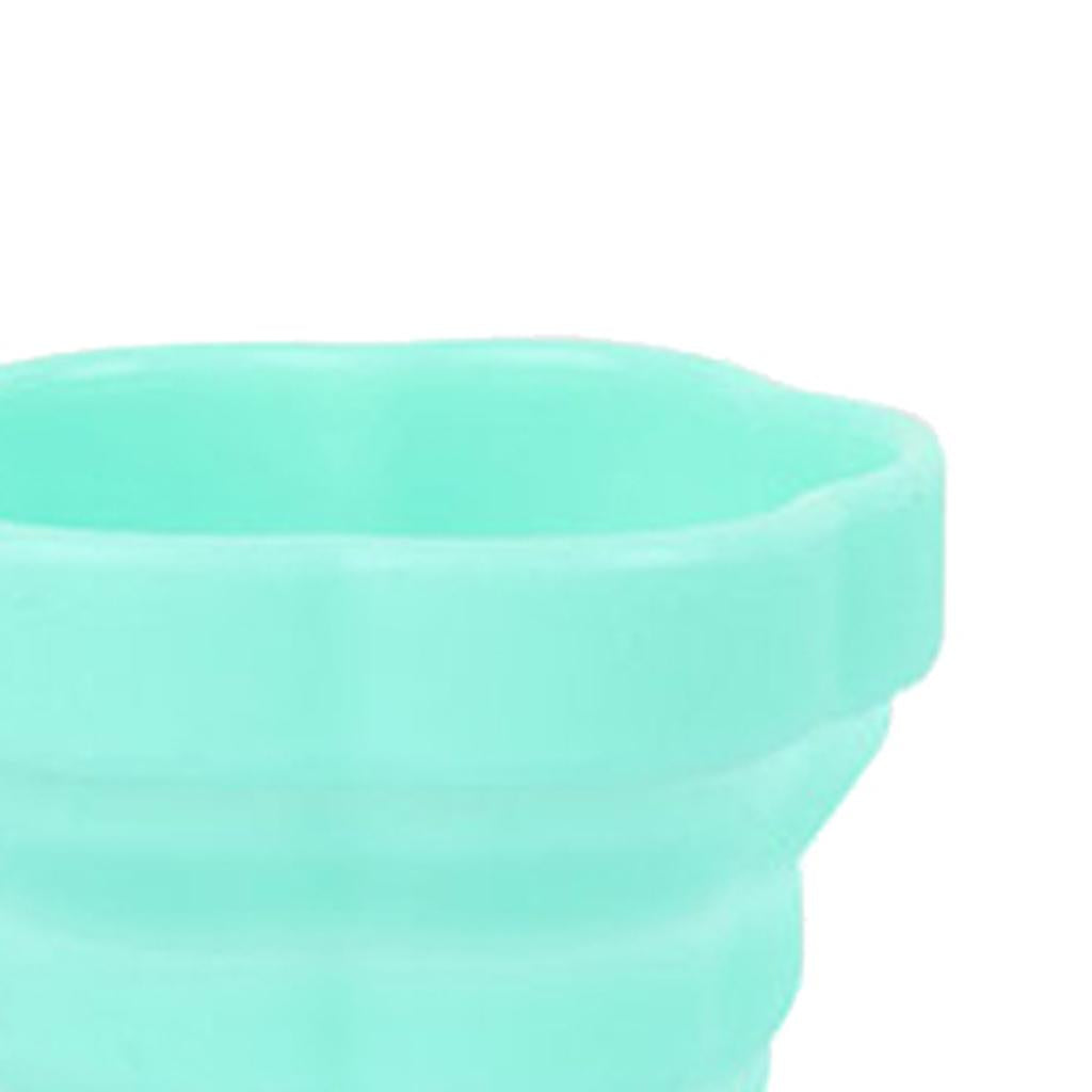 Reusable Silicone Expandable Collapsible Travel Cup with Toothbrush Green