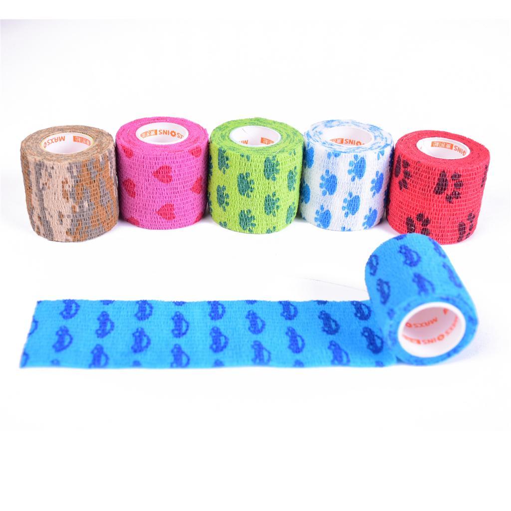 12pcs Non Woven Self Adhesive Cohesive Wrap Bandage Tape Red Heart