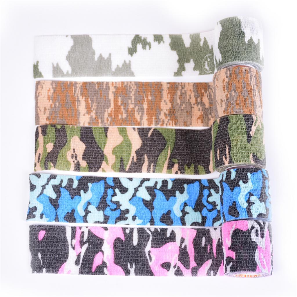 12pcs Non Woven Self Adhesive Cohesive Wrap Bandage Tape Camo Pink