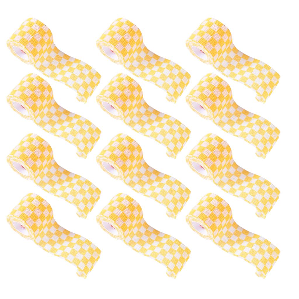 12pcs Non Woven Self Adhesive Cohesive Wrap Bandage Tape Orange