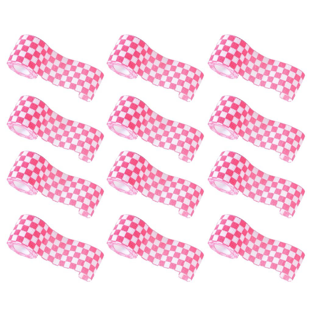 12pcs Non Woven Self Adhesive Cohesive Wrap Bandage Tape Pink