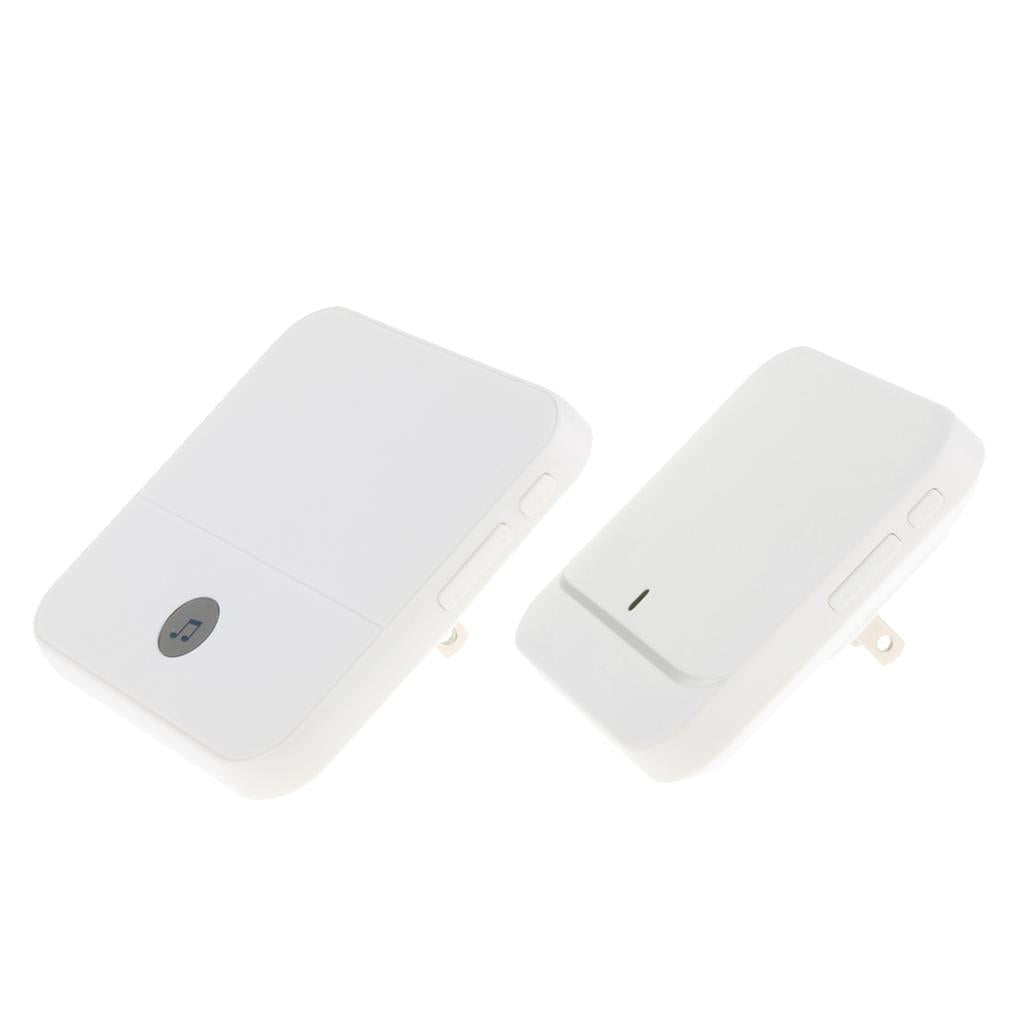 White Portable Wireless Caregiver Pager Alert with Call Button Kit US Plug