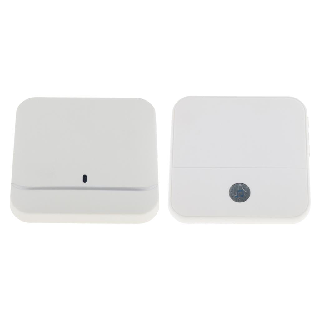 White Portable Wireless Caregiver Pager Alert with Call Button Kit US Plug