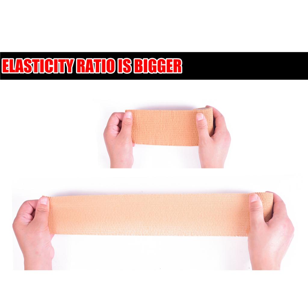 Sports Self Adherent Wrap Pet Dog Cat Wound Cohesive Bandage 5cm White