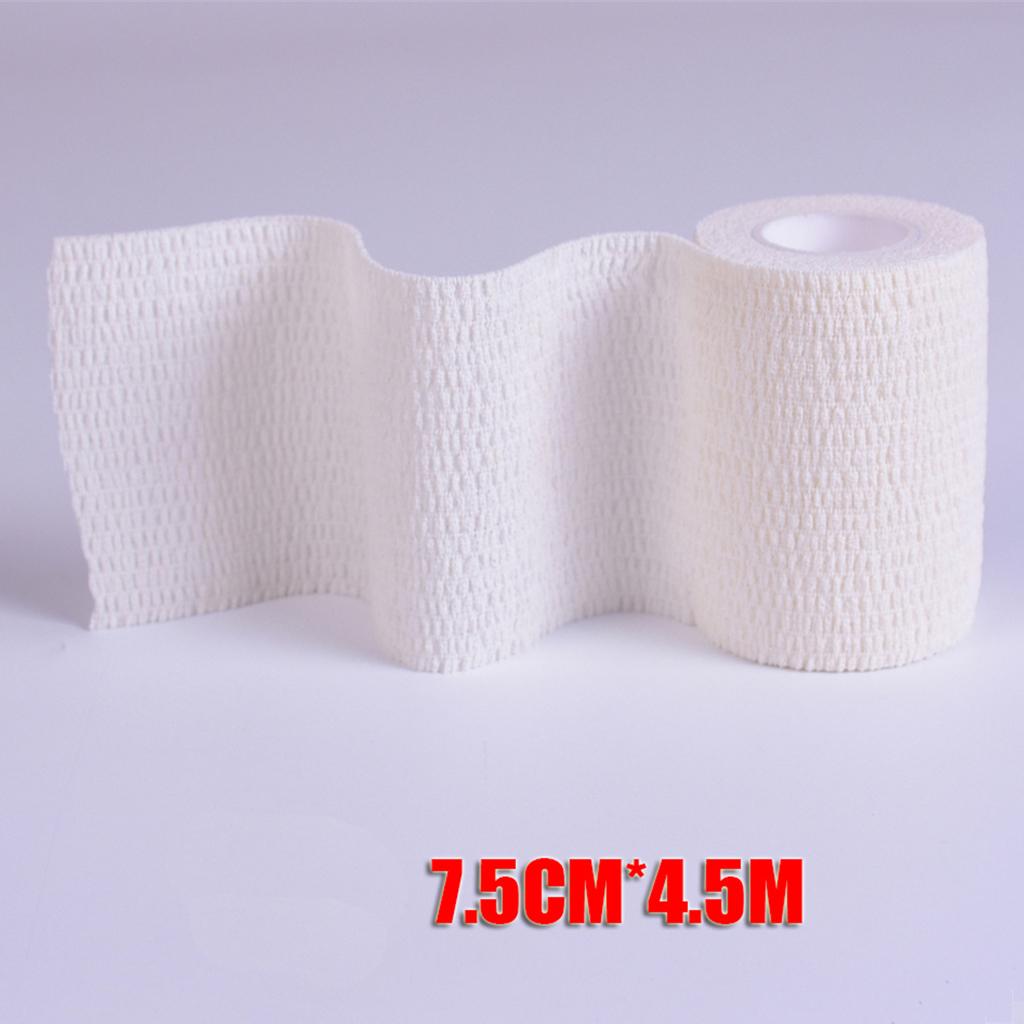 Sports Self Adherent Wrap Pet Dog Cat Wound Cohesive Bandage 7.5cm White