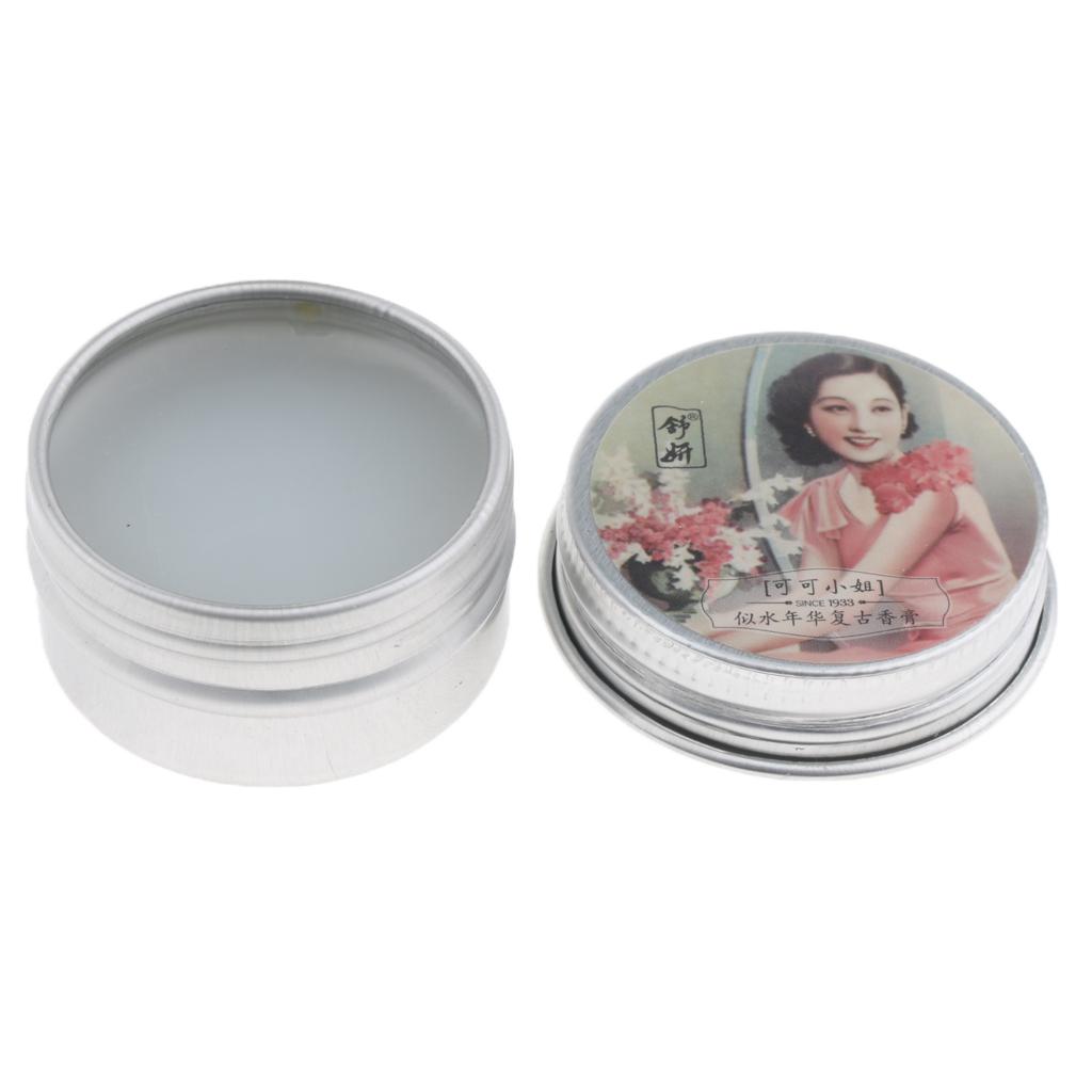 Women Vintage Solid Fragrance Balm Perfume Vanishing Moisturising Cream 15g 04