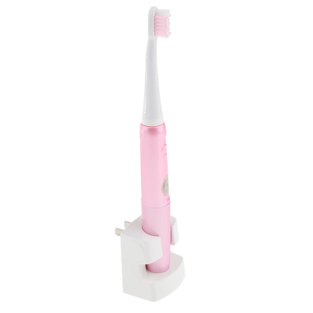 Rechargeable Electric Toothbrush Tooth Brush Set Adults US Plug Elegant Pink