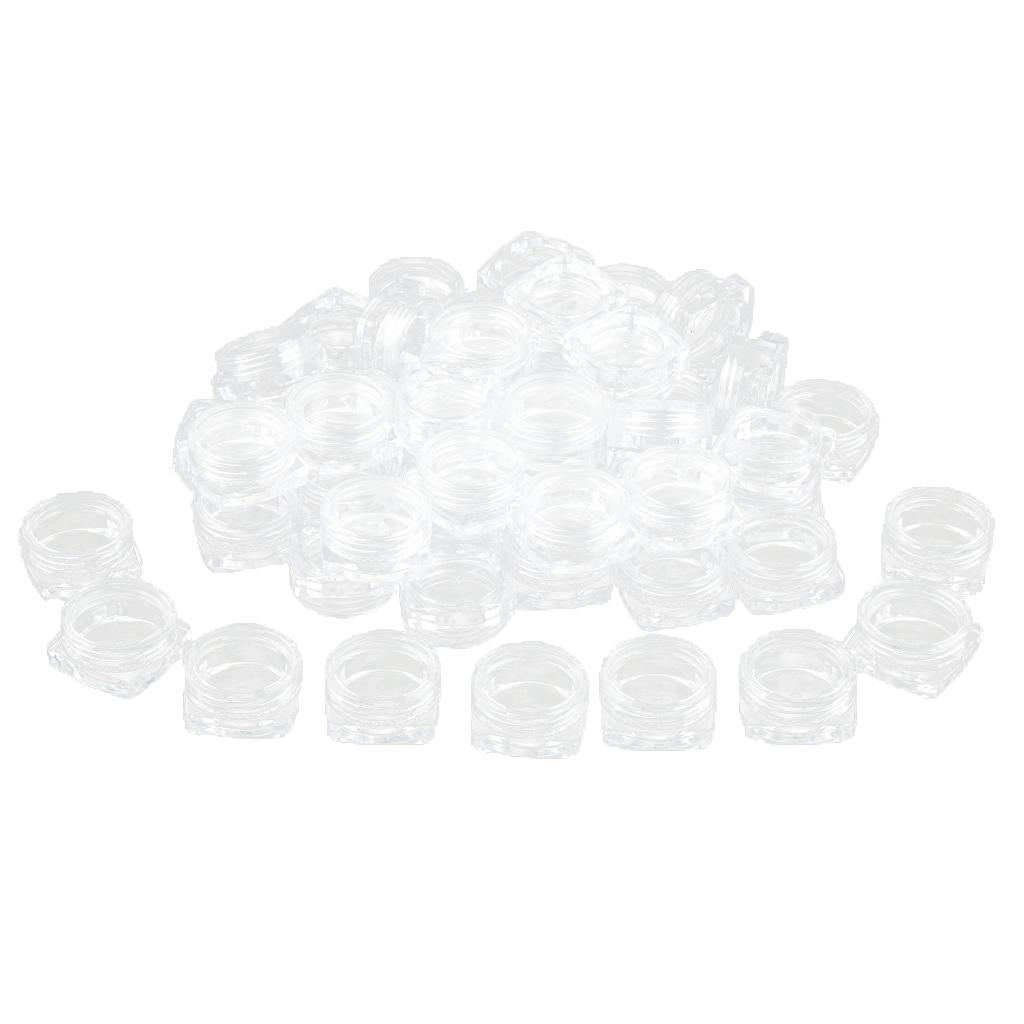 50 Pieces Cosmetic Pot Jar Lotion Cream Sample Empty Container Refillable 2g