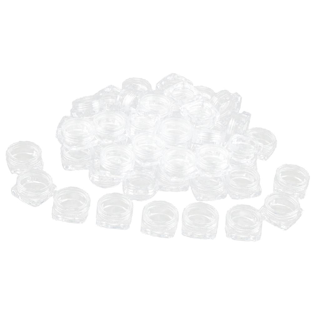 50 Pieces Cosmetic Pot Jar Lotion Cream Sample Empty Container Refillable 2g