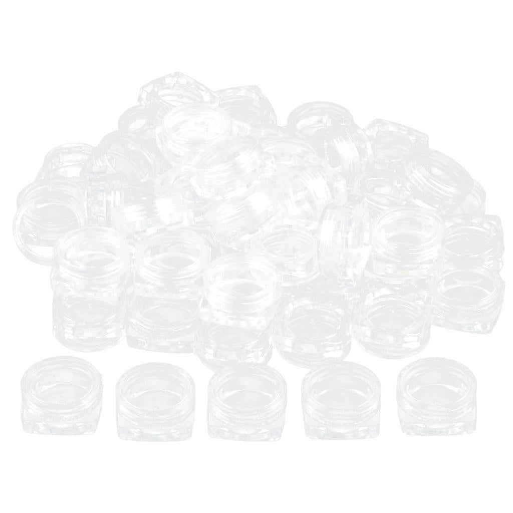 50 Pieces Cosmetic Pot Jar Lotion Cream Sample Empty Container Refillable 2g