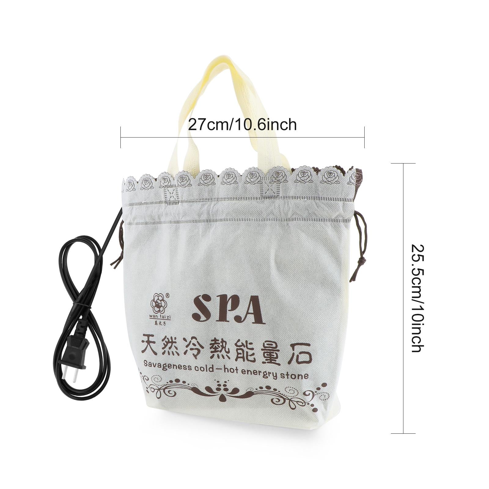 Hot Stone Heater SPA Massage Hot Stone Warmer Heat Bag for Body Relax USPlug