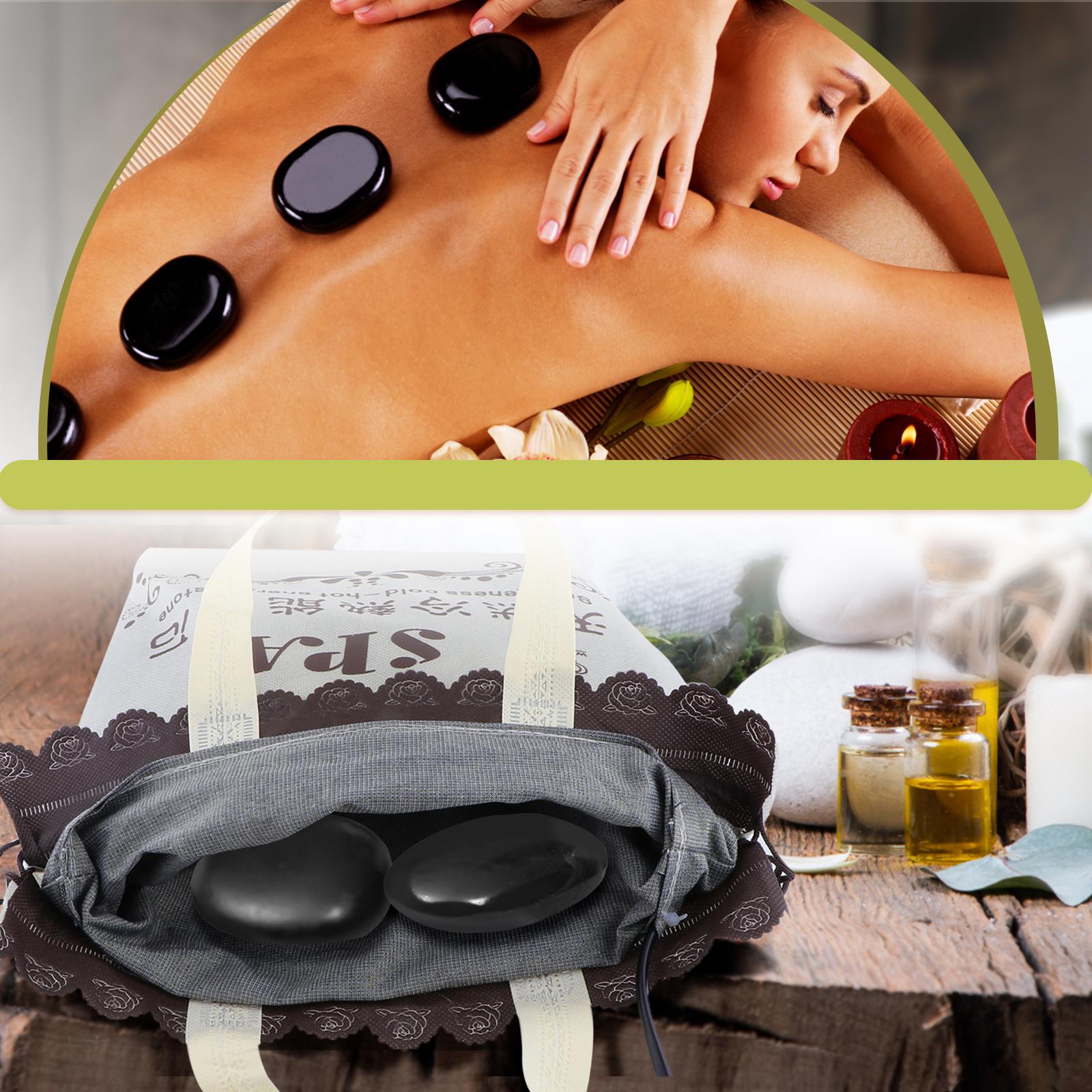 Hot Stone Heater SPA Massage Hot Stone Warmer Heat Bag for Body Relax USPlug