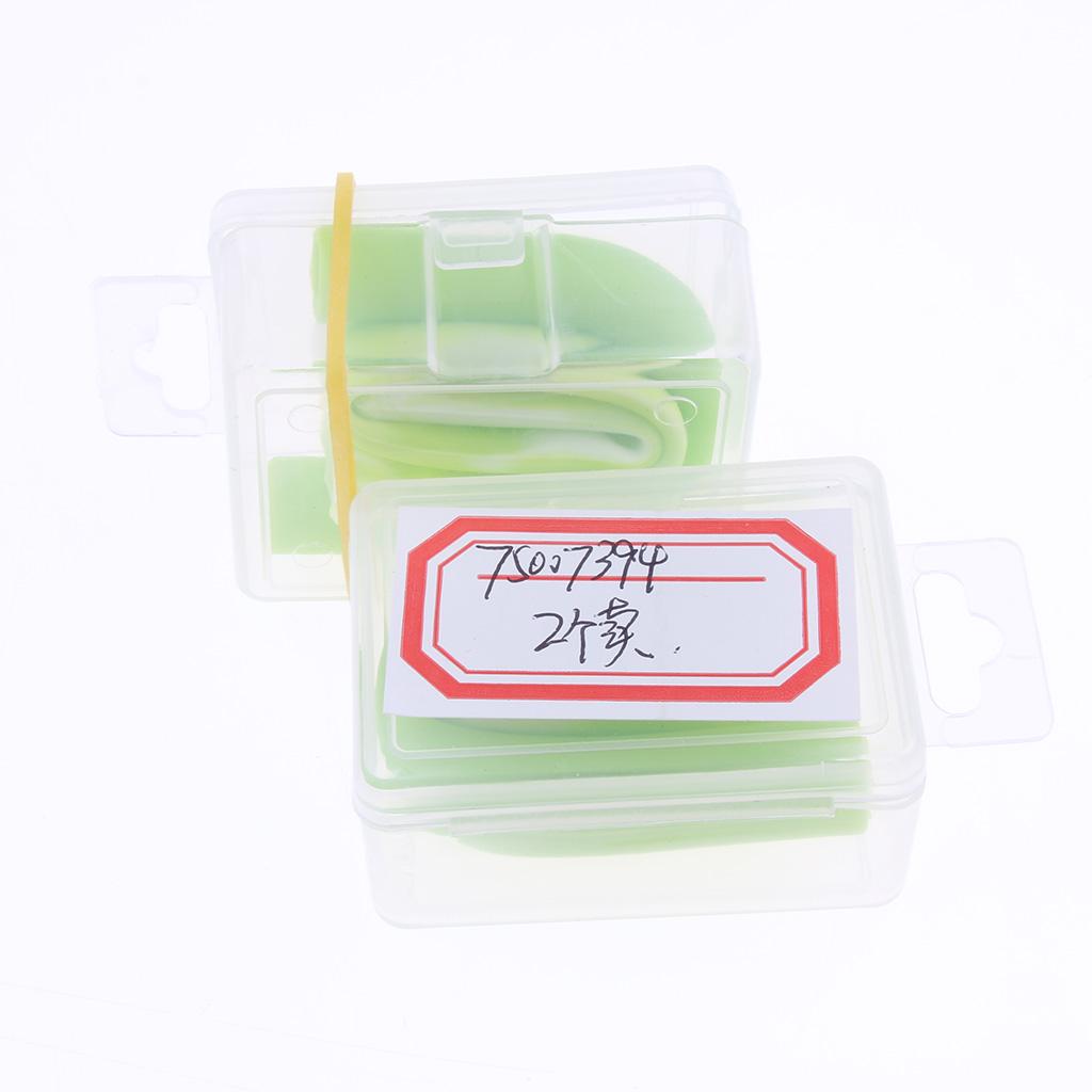 2 Pieces Silicone Folding Drinking Straws Outdoor Drinkware Green