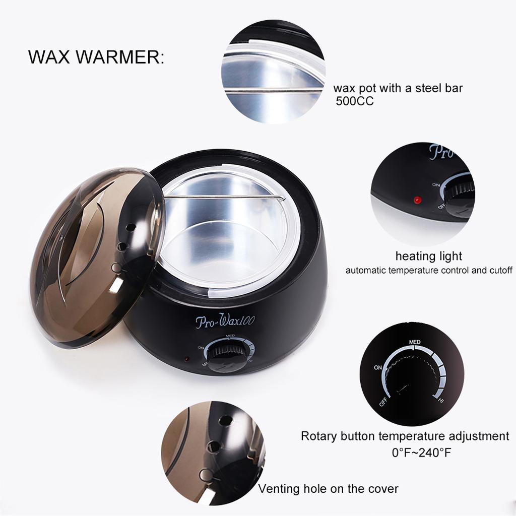 Professional Wax Warmer Hair Removal Kit for Men Women Sensitive Skin Gold