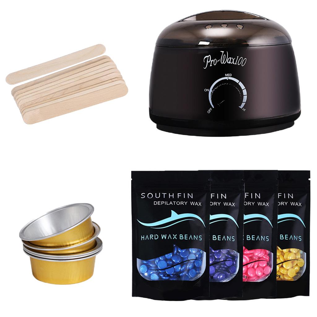 Professional Wax Warmer Hair Removal Kit for Men Women Sensitive Skin Gold