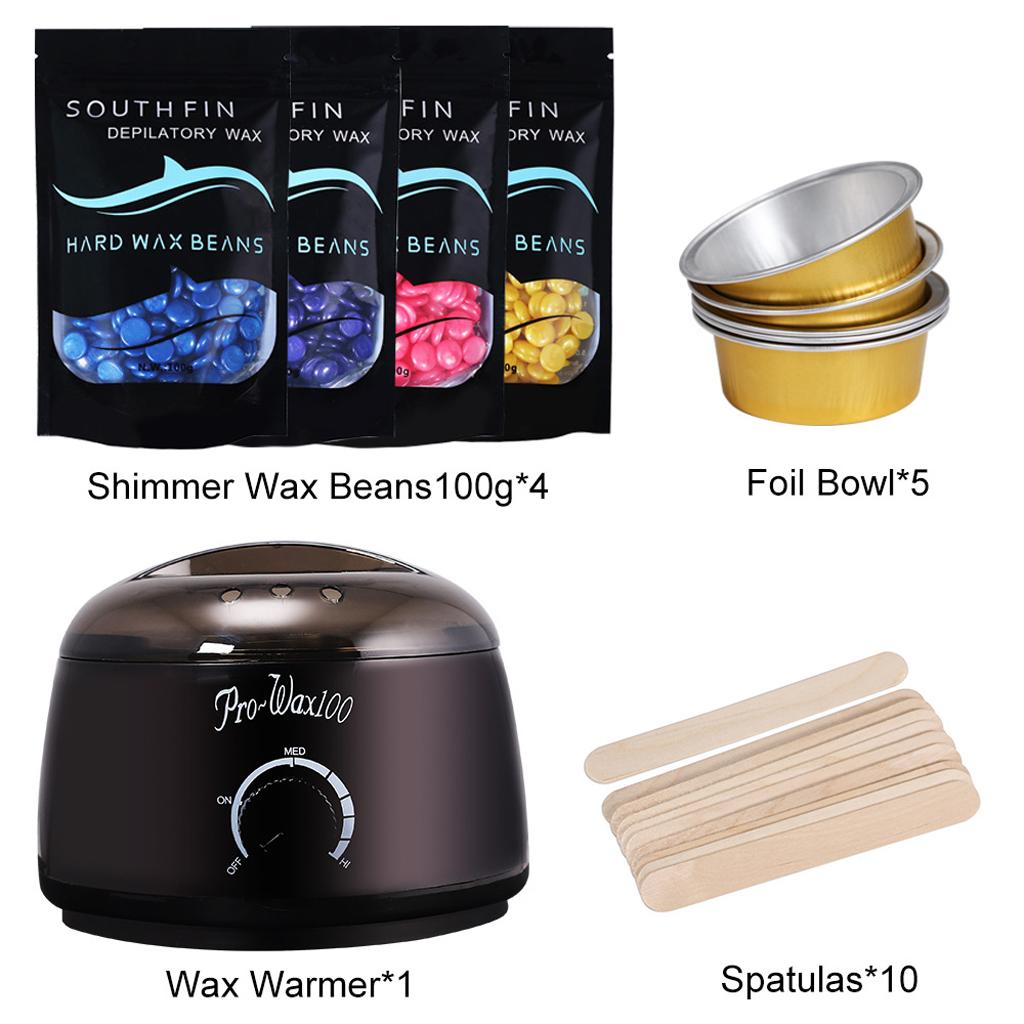 Professional Wax Warmer Hair Removal Kit for Men Women Sensitive Skin Gold