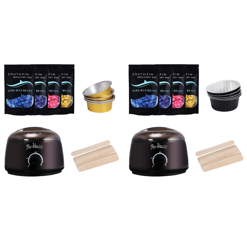 Professional Wax Warmer Hair Removal Kit for Men Women Sensitive Skin Gold