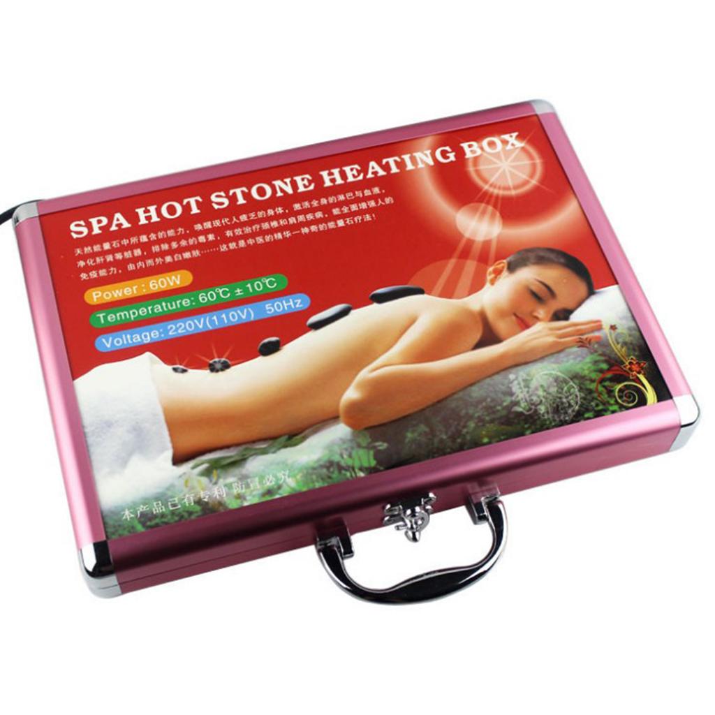 20 Pieces Hot Rocks Warmer Massage Stones Heater for Body Massage EU Plug