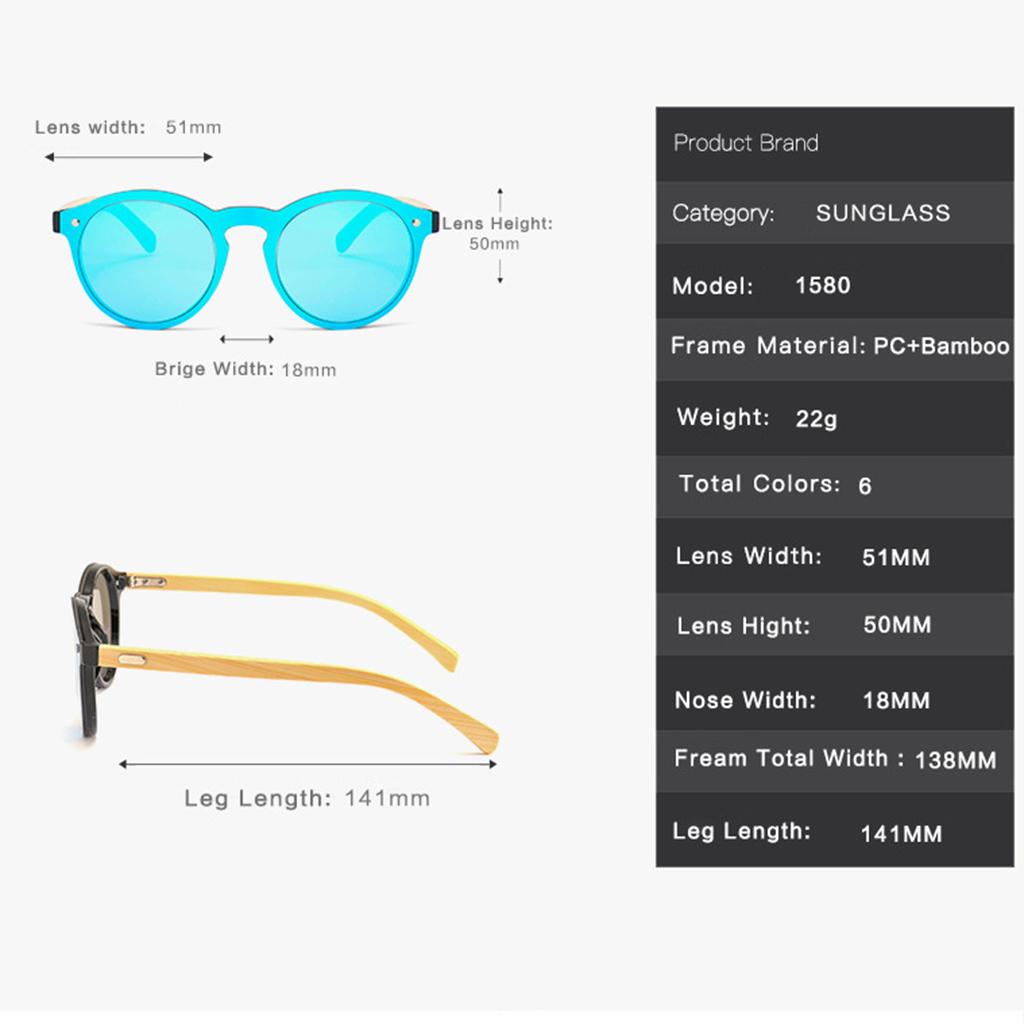 Bamboo Wood Legs Sunglasses Classic Eyeglasses Eyewear for Women Men Green