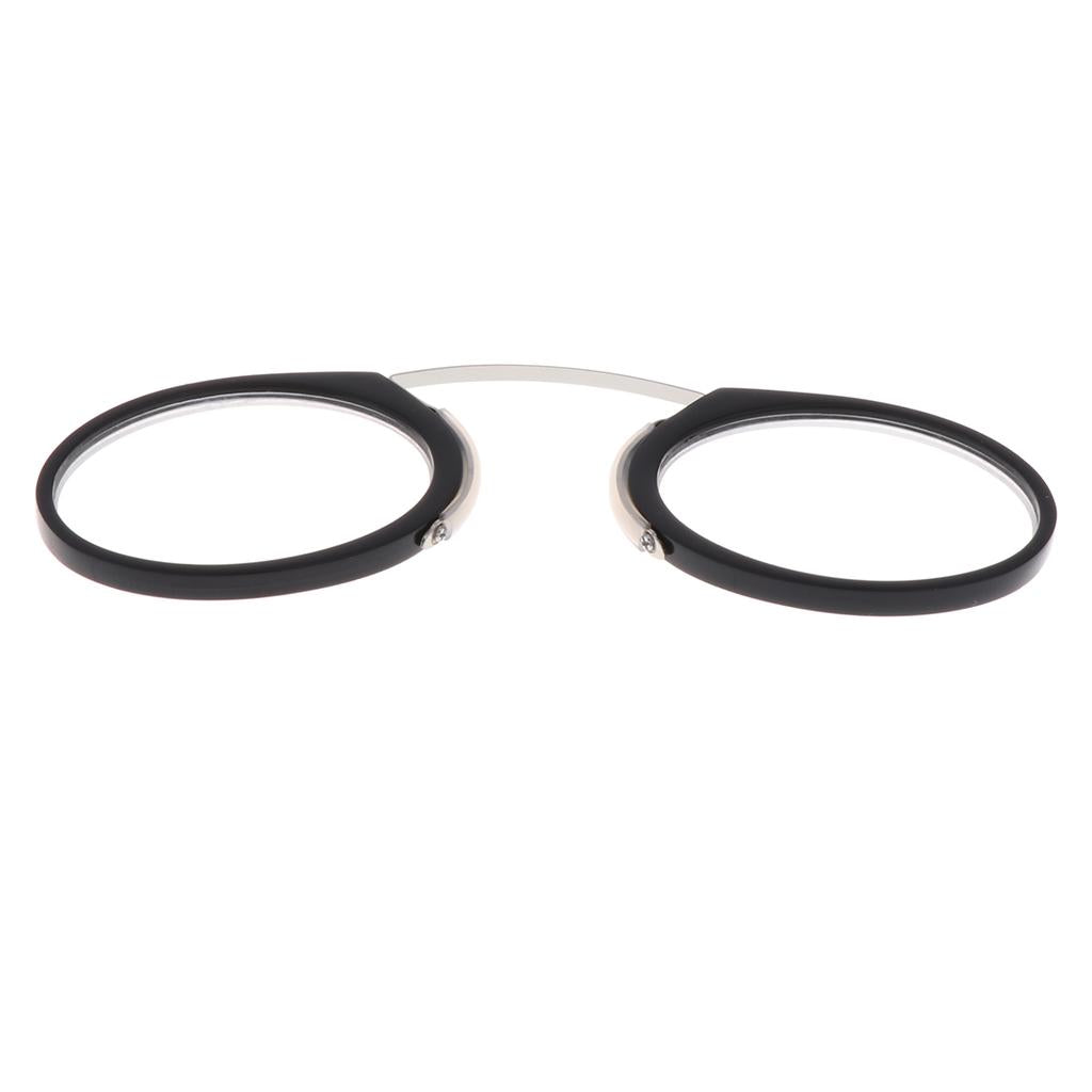 Old Man Nose Resting No Arm Reading Glasses with a Carrying Case 300 Degrees