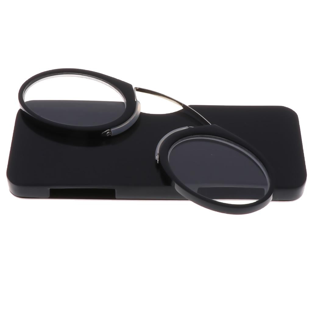 Old Man Nose Resting No Arm Reading Glasses with a Carrying Case 300 Degrees