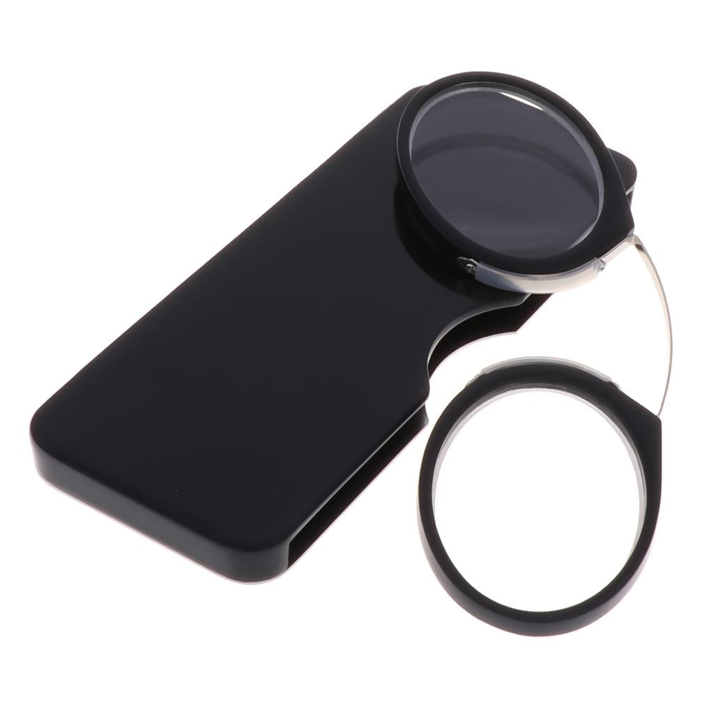 Old Man Nose Resting No Arm Reading Glasses with a Carrying Case 300 Degrees