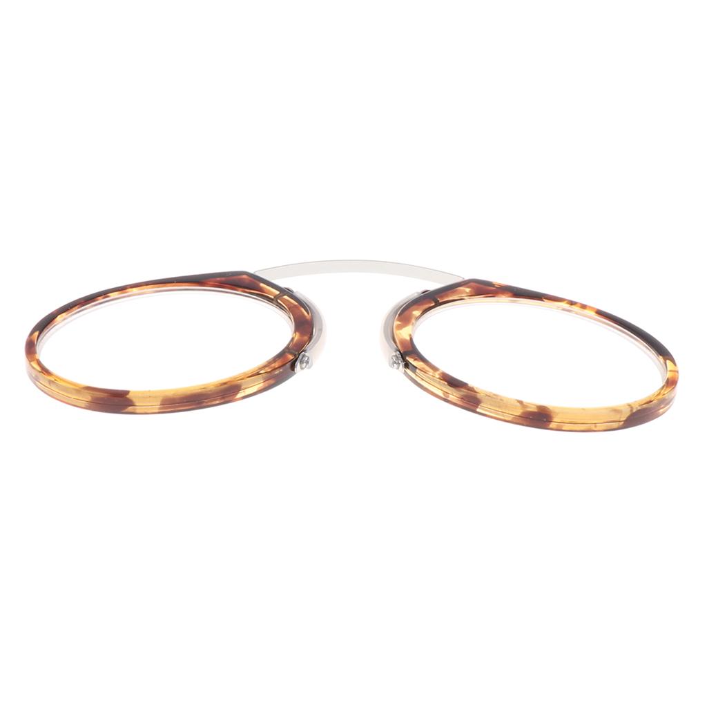 Nose Clip Eyeglasses Nose Resting Armless Pinching Reading Glasses 2.5