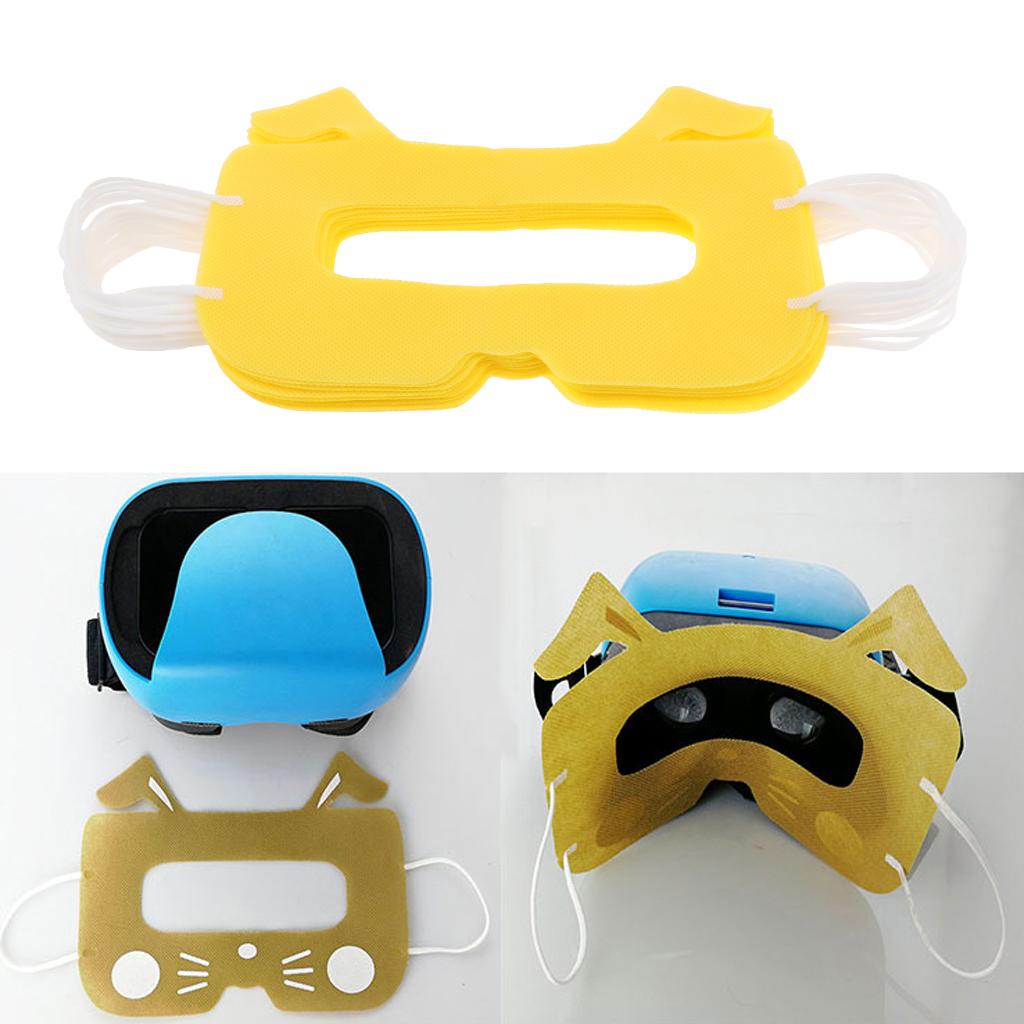 20pcs VR Disposable Eye Masks Cover for Virtual Reality Headset Yellow